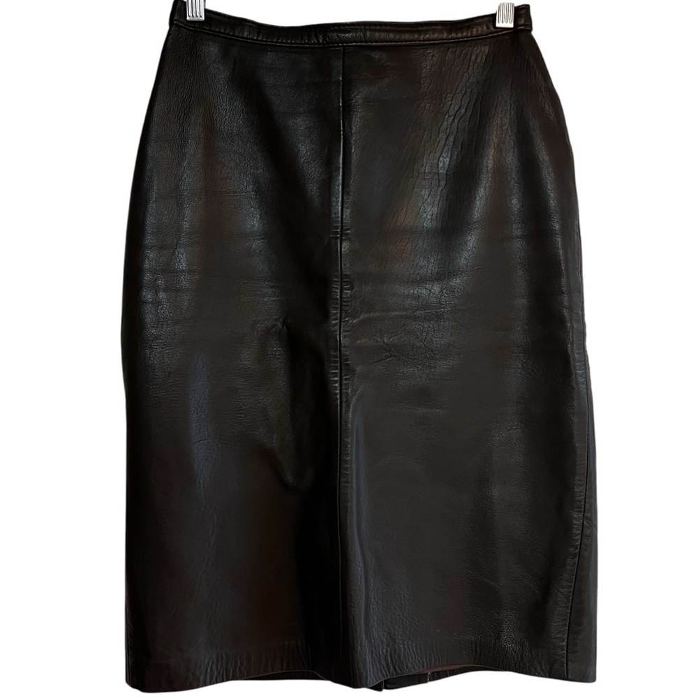 Vintage 🇨🇦 leather knee length pencil skirt excellent condition